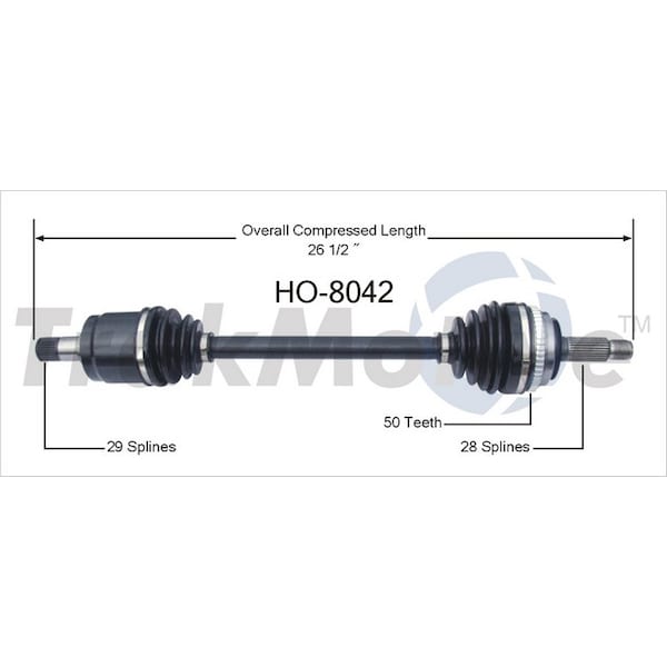 Surtrack Axle Cv Axle Shaft, Ho-8042 HO-8042 - main